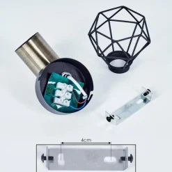 hofstein Plafonnier Baripada Laiton, Noir, 1 lumière