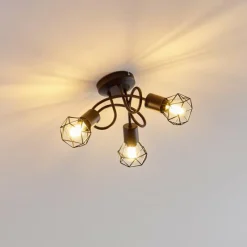hofstein Plafonnier Baripada Noir, 3 lumières