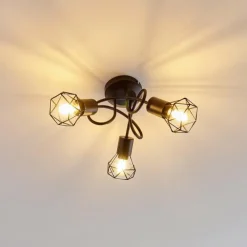 hofstein Plafonnier Baripada Noir, 3 lumières