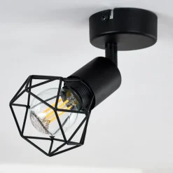 hofstein Plafonnier Baripada Noir, 1 lumière