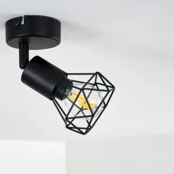 hofstein Plafonnier Baripada Noir, 1 lumière