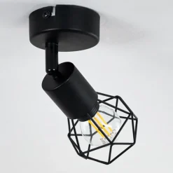 hofstein Plafonnier Baripada Noir, 1 lumière