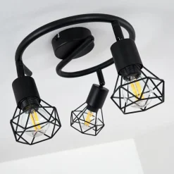 hofstein Plafonnier Baripada Noir, 3 lumières