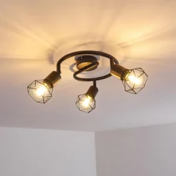 hofstein Plafonnier Baripada Noir, 3 lumières