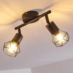 hofstein Plafonnier Baripada Noir, 2 lumières