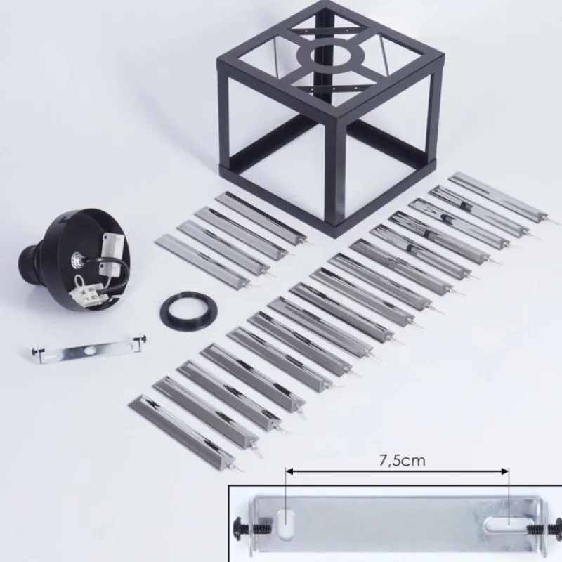 hofstein Plafonnier Barracon Noir, 1 lumière