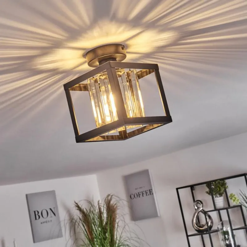 hofstein Plafonnier Barracon Noir, 1 lumière