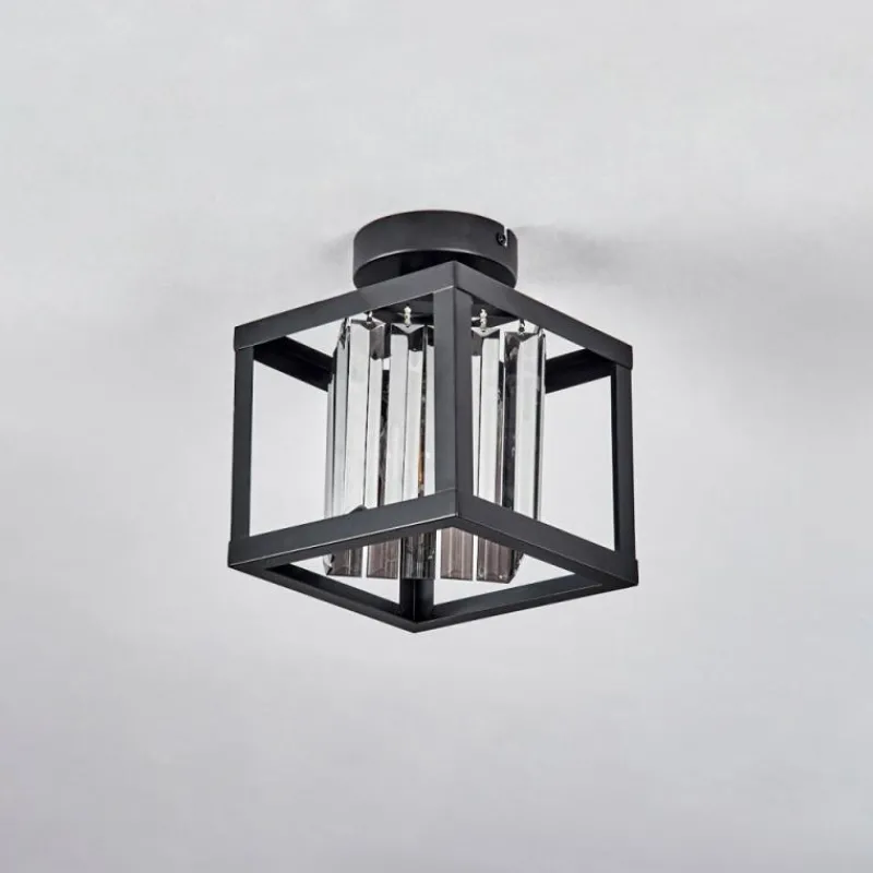 hofstein Plafonnier Barracon Noir, 1 lumière