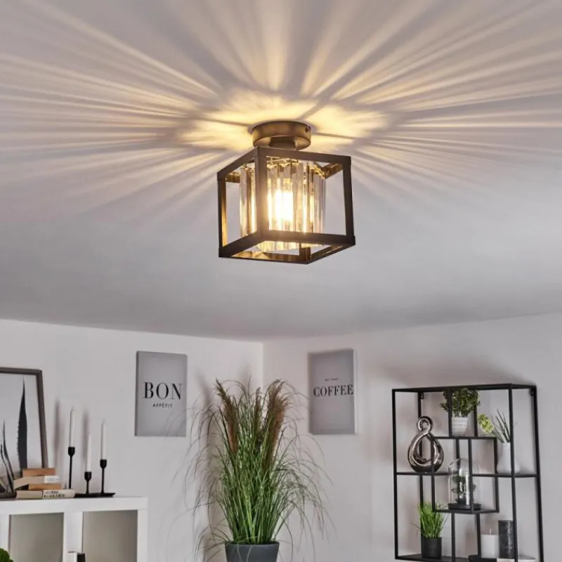 hofstein Plafonnier Barracon Noir, 1 lumière