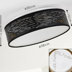 Lampes Dorées-hofstein Plafonnier Bathinda LED Blanc, 1 lumière