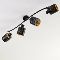Lampes Dorées-hofstein Plafonnier Bathinda Noir, 4 lumières