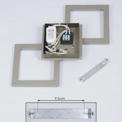 hofstein Plafonnier Batuna LED Nickel mat, 1 lumière