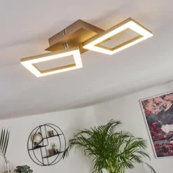 hofstein Plafonnier Batuna LED Nickel mat, 1 lumière