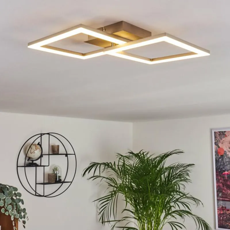hofstein Plafonnier Batuna LED Nickel mat, 1 lumière
