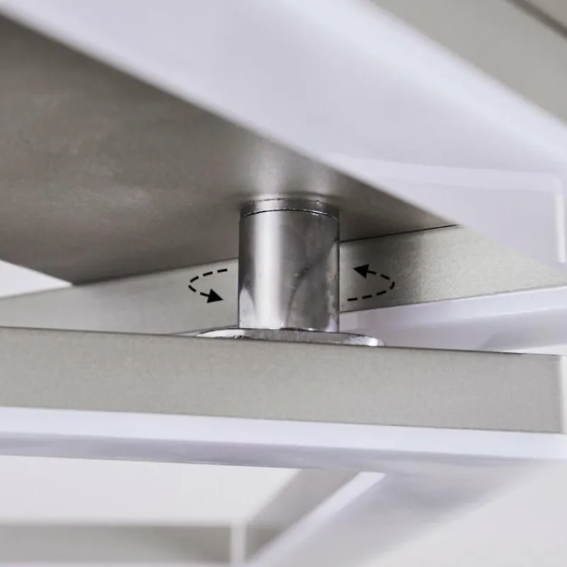 hofstein Plafonnier Batuna LED Nickel mat, 1 lumière