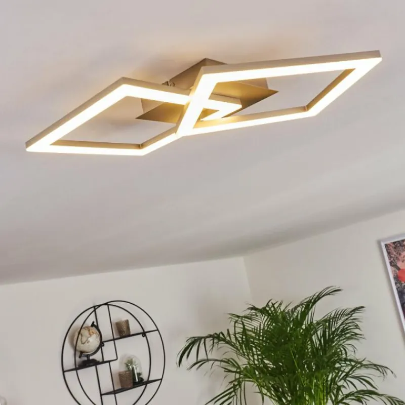 hofstein Plafonnier Batuna LED Nickel mat, 1 lumière