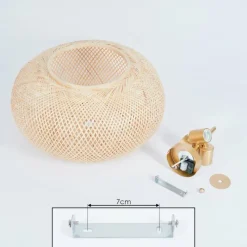 Style Boho-Chic-hofstein Plafonnier Bauro Laiton, 3 lumières