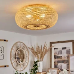 Style Boho-Chic-hofstein Plafonnier Bauro Laiton, 3 lumières