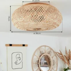 Style Boho-Chic-hofstein Plafonnier Bauro Laiton, 3 lumières