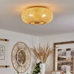 Style Boho-Chic-hofstein Plafonnier Bauro Laiton, 3 lumières