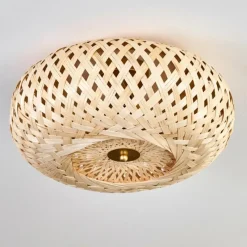 Luminaires Scandinaves-hofstein Plafonnier Bauro Laiton, Écru, 3 lumières