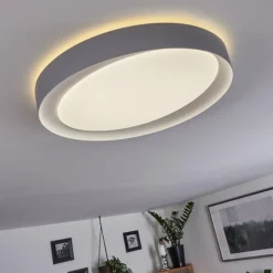 hofstein Plafonnier Beade LED Gris, Blanc, 1 lumière, Télécommandes, Changeur de couleurs