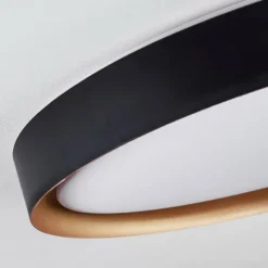 Lampes Dorées-hofstein Plafonnier Beade LED Or, Noir, 1 lumière, Télécommandes