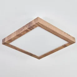hofstein Plafonnier Bealeton LED Brun, Couleur bois, 1 lumière