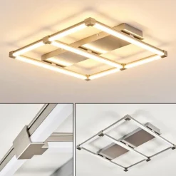 hofstein Plafonnier Beken LED Acier brossé, 1 lumière