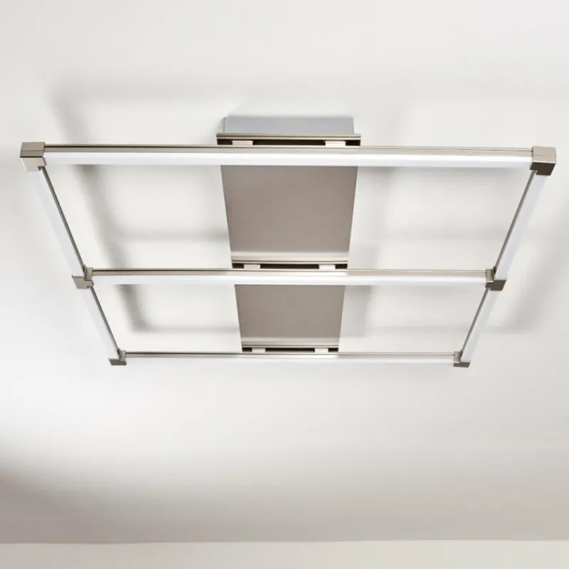 hofstein Plafonnier Beken LED Nickel mat, 1 lumière