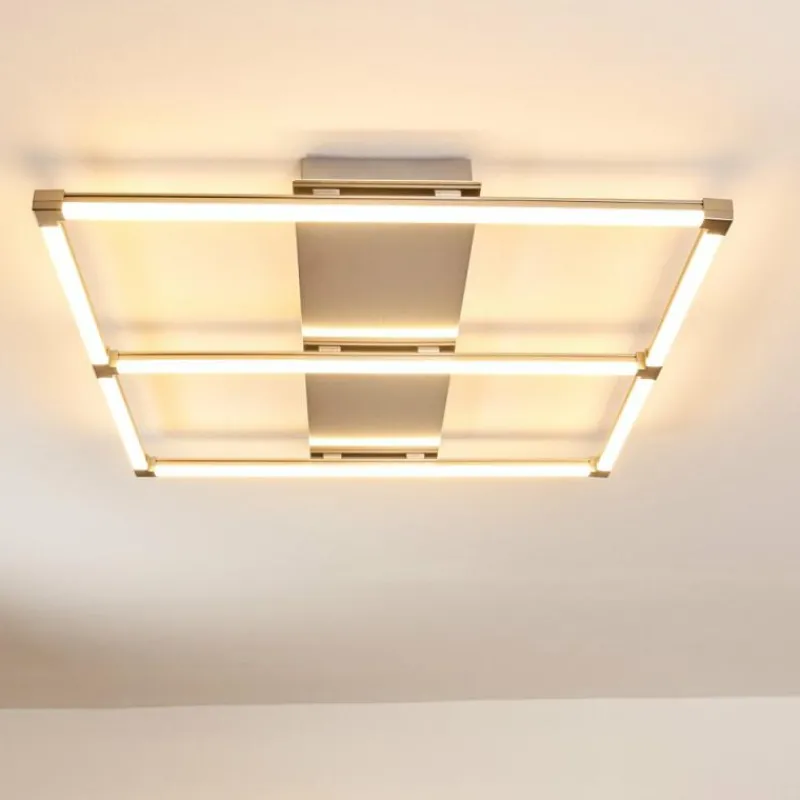 hofstein Plafonnier Beken LED Nickel mat, 1 lumière