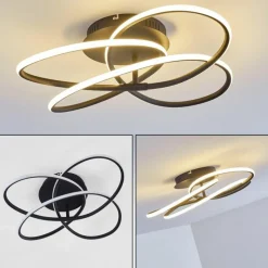 hofstein Plafonnier Belgorod LED Noir, 1 lumière