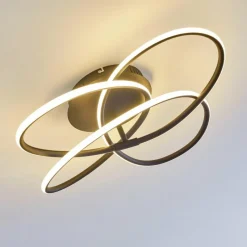 hofstein Plafonnier Belgorod LED Noir, 1 lumière