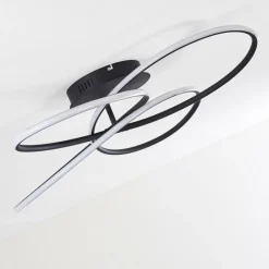 hofstein Plafonnier Belgorod LED Noir, Blanc, 1 lumière, Télécommandes