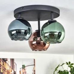 hofstein Plafonnier Belp Noir, 3 lumières