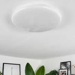 hofstein Plafonnier Benifla LED Blanc, 1 lumière, Télécommandes