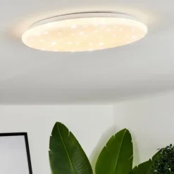 hofstein Plafonnier Benifla LED Blanc, 1 lumière, Télécommandes