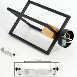 Lampes Vintages & Rétros-hofstein Plafonnier Bergo Écru, Noir, 1 lumière