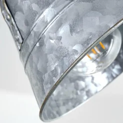 Lampes Industrielles-hofstein Plafonnier Berkeley Bois clair, Zingué, 4 lumières