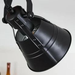 Lampes Industrielles-hofstein Plafonnier Berkeley Bois foncé, Noir, 2 lumières