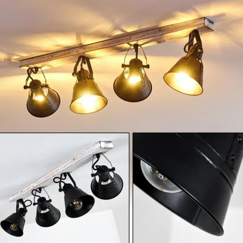 Lampes Dorées-hofstein Plafonnier Berkeley Or, Blanc, 4 lumières