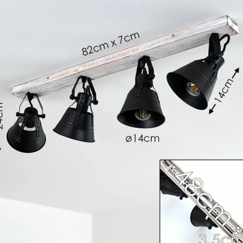 Lampes Dorées-hofstein Plafonnier Berkeley Or, Blanc, 4 lumières