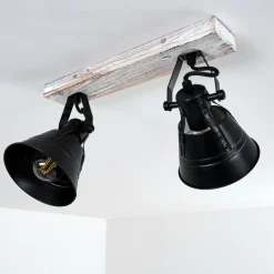 Lampes Dorées-hofstein Plafonnier Berkeley Or, Blanc, 2 lumières