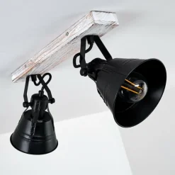 Lampes Dorées-hofstein Plafonnier Berkeley Or, Blanc, 2 lumières