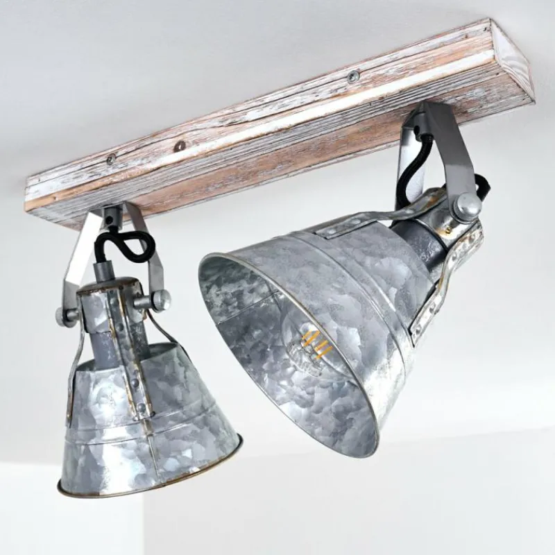 Lampes Dorées-hofstein Plafonnier Berkeley Or, Blanc, 2 lumières