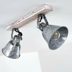 Lampes Dorées-hofstein Plafonnier Berkeley Or, Blanc, 2 lumières