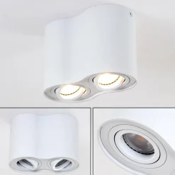 hofstein Plafonnier Betsie Blanc, 2 lumières