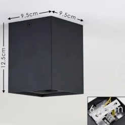 hofstein Plafonnier Betsie Noir, 1 lumière