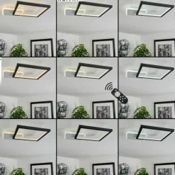 hofstein Plafonnier Bina LED Blanc, 1 lumière, Télécommandes