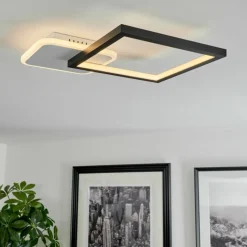 hofstein Plafonnier Bina LED Blanc, 1 lumière, Télécommandes